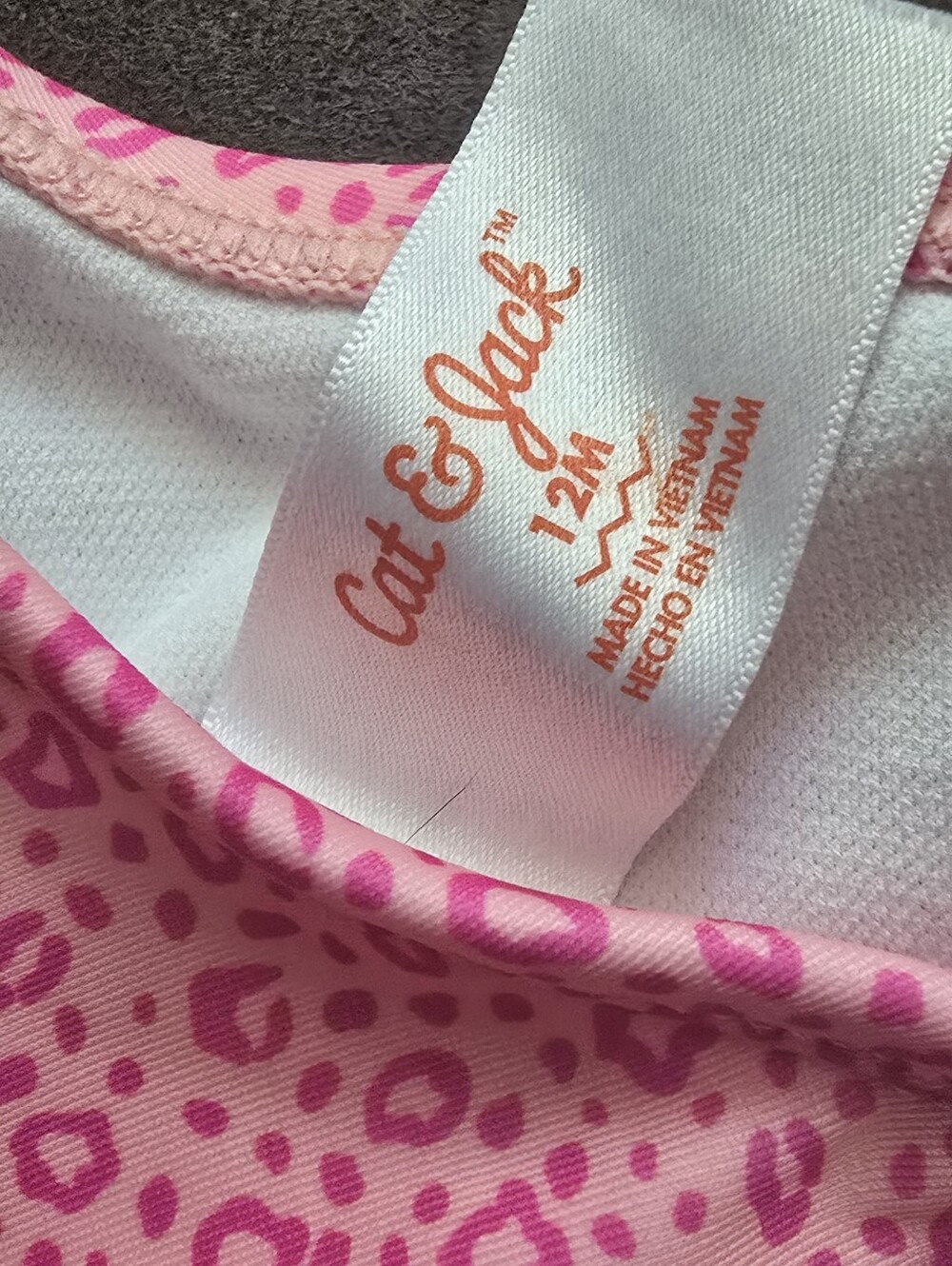 Carter's Pink Leopard-Print One-Piece Swimsuit - Picture 2 of 3